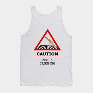 Giraffe at the Zebra Crossing | Road Signs Tank Top